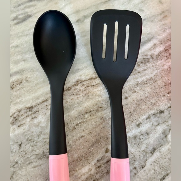 Set of 2 slotted turner & basting spoon - Picture 3 of 5